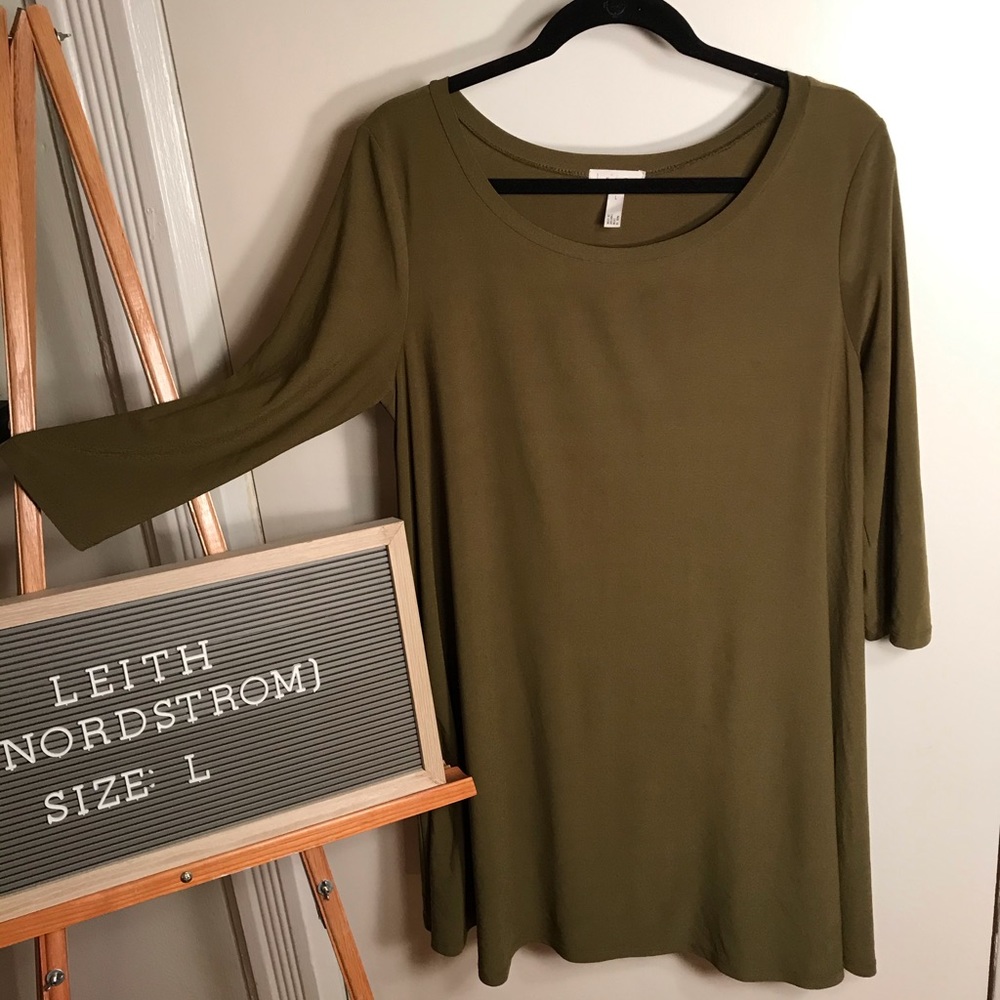 Leith olive green dress